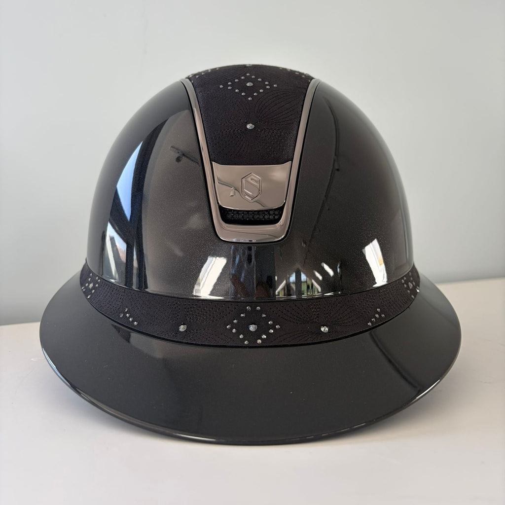 Samshield Miss Shield 2.0 Glossy Black with Celestial Crystal Top and Frontal Band M - S321