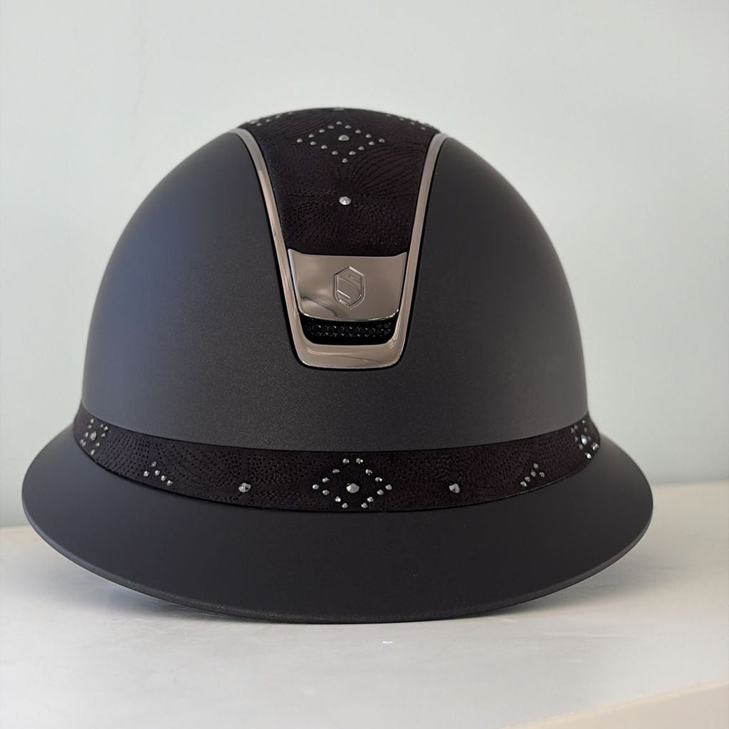 Samshield Miss Shield 2.0 Shadowmatt Black with Celestial Crystal Top and  Frontal Band S - S329