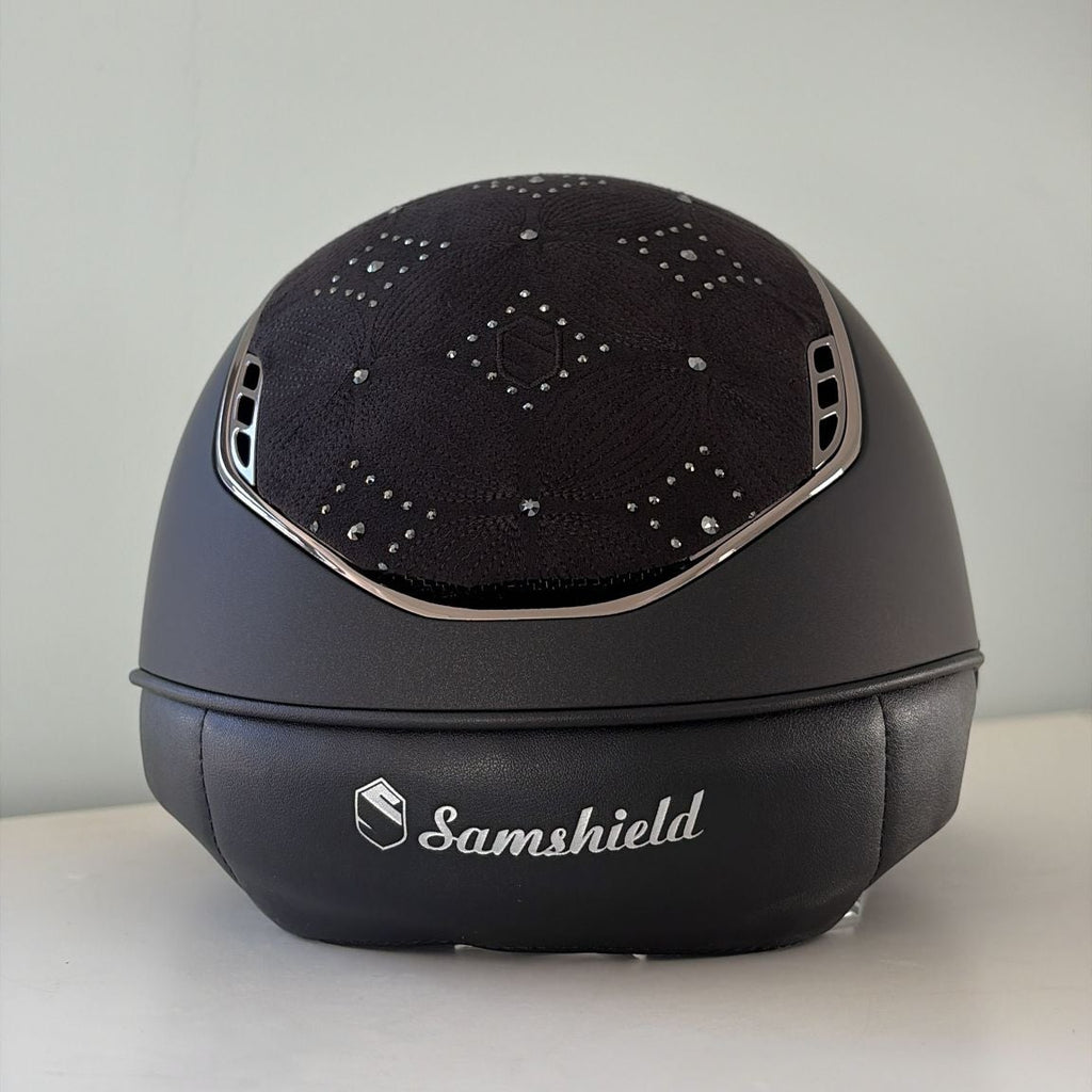 Samshield Miss Shield 2.0 Shadowmatt Black with Celestial Crystal Top and  Frontal Band S - S329