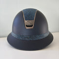 Samshield Miss Shield 2.0 Shadowmatt Blue with Blue Crystal Fabric Top and Frontal Band M - S332