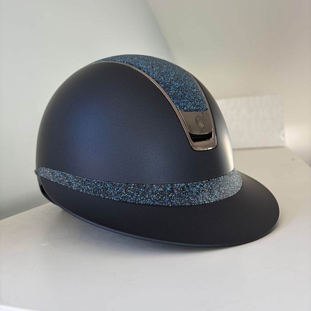 Samshield Miss Shield 2.0 Shadowmatt Blue with Blue Crystal Fabric Top and Frontal Band M - S332