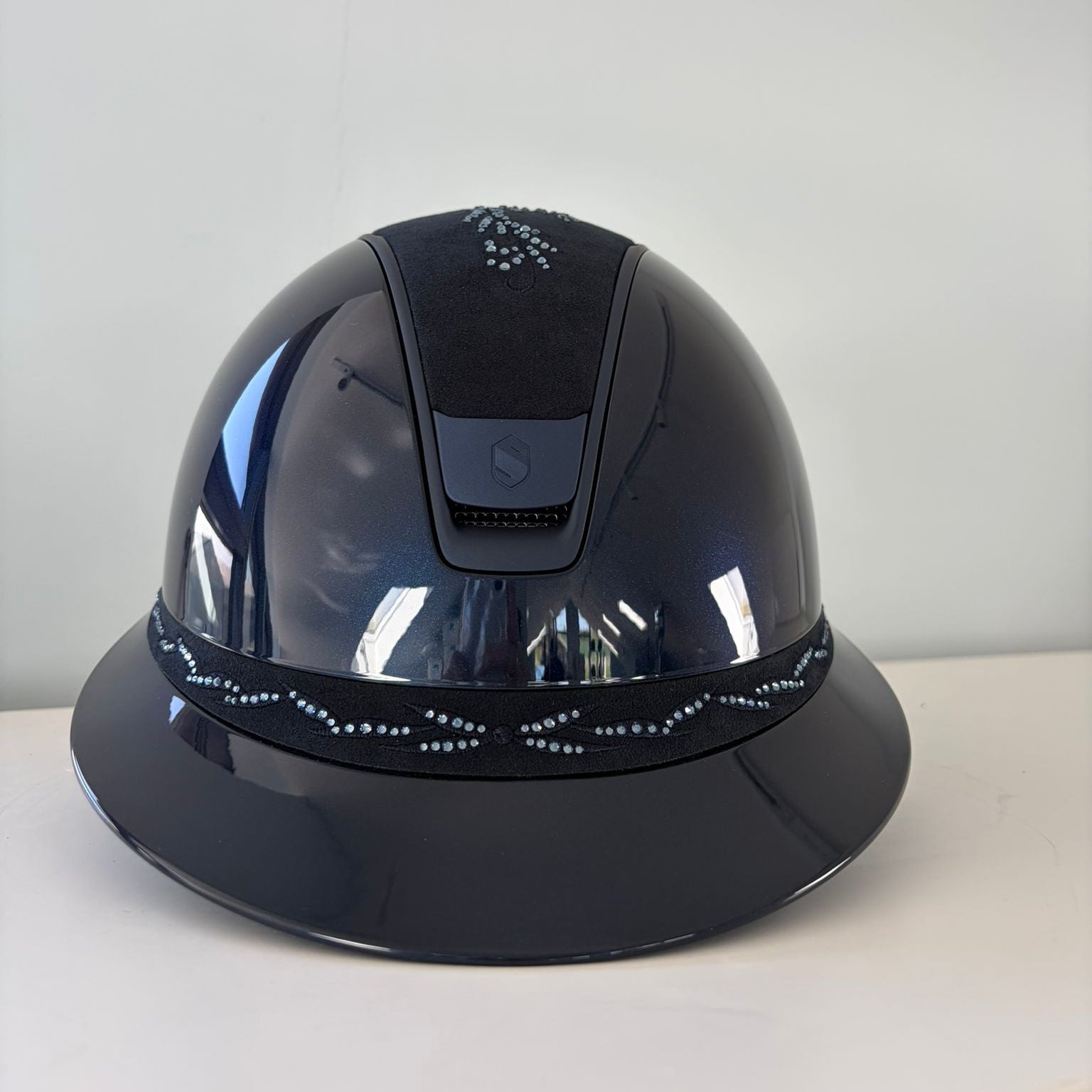 Samshield Miss Shield 2.0 Glossy Blue with Flower Swarovski Top and Frontal Band M - S334