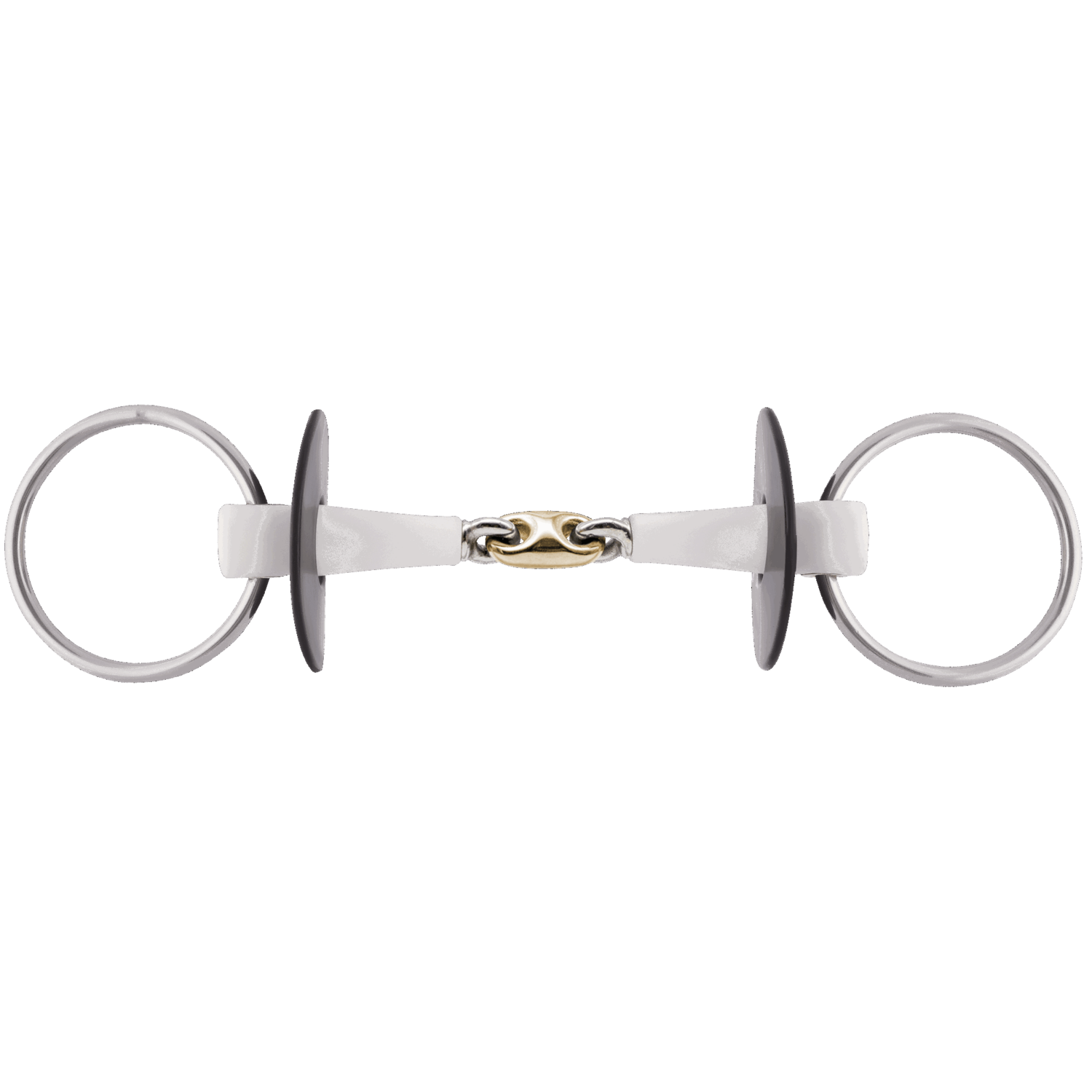 Nathe Loose ring Double Jointed Snaffle with Sensogan middle link- 70mm ring