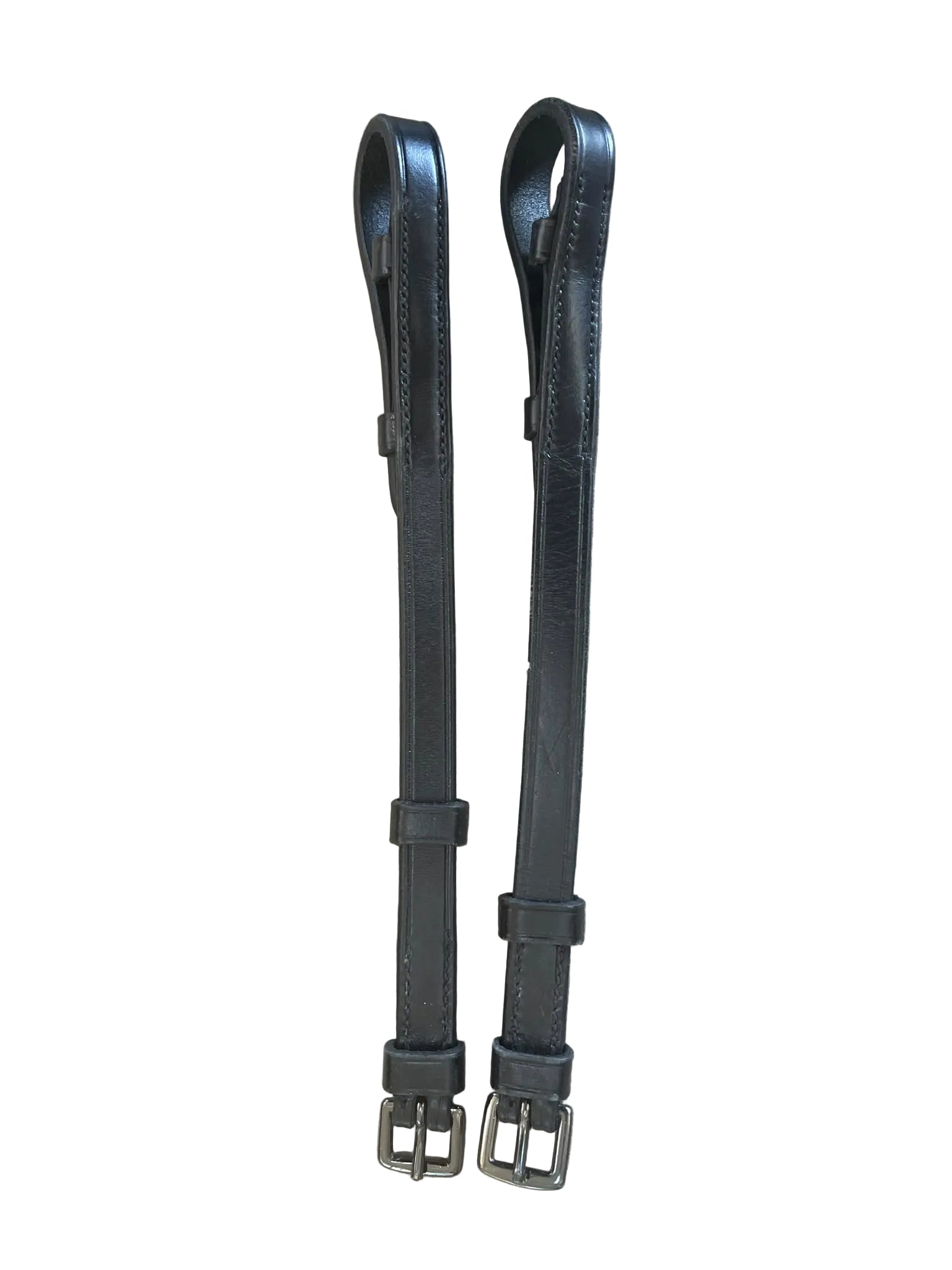Anky 10" Cheek Pieces - Black/Flat Leather