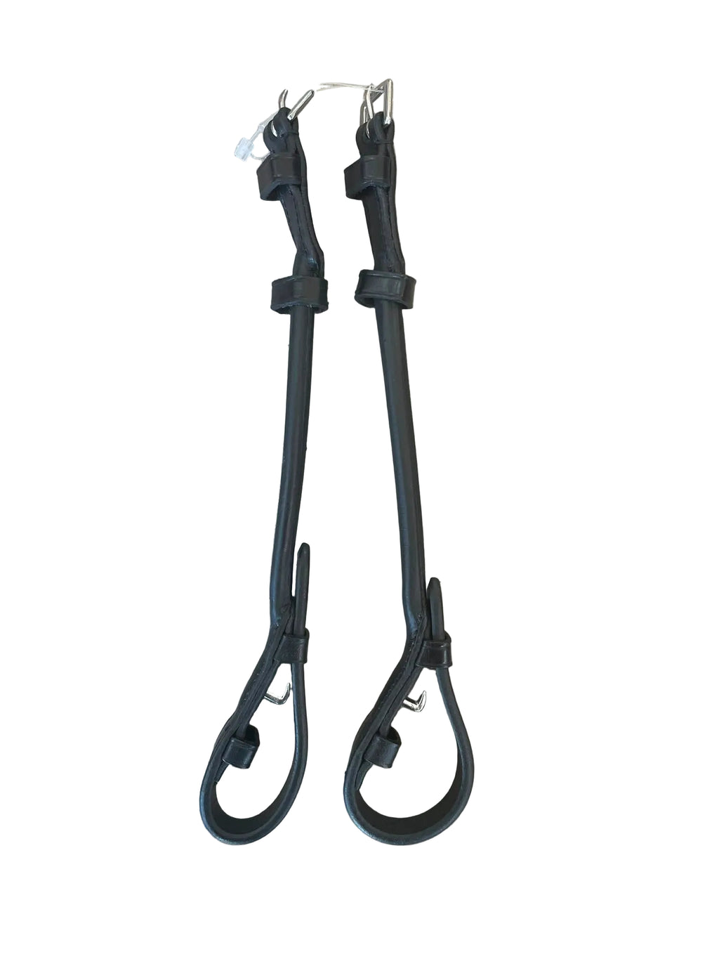 10" Cheek Pieces - Black/Rolled Leather