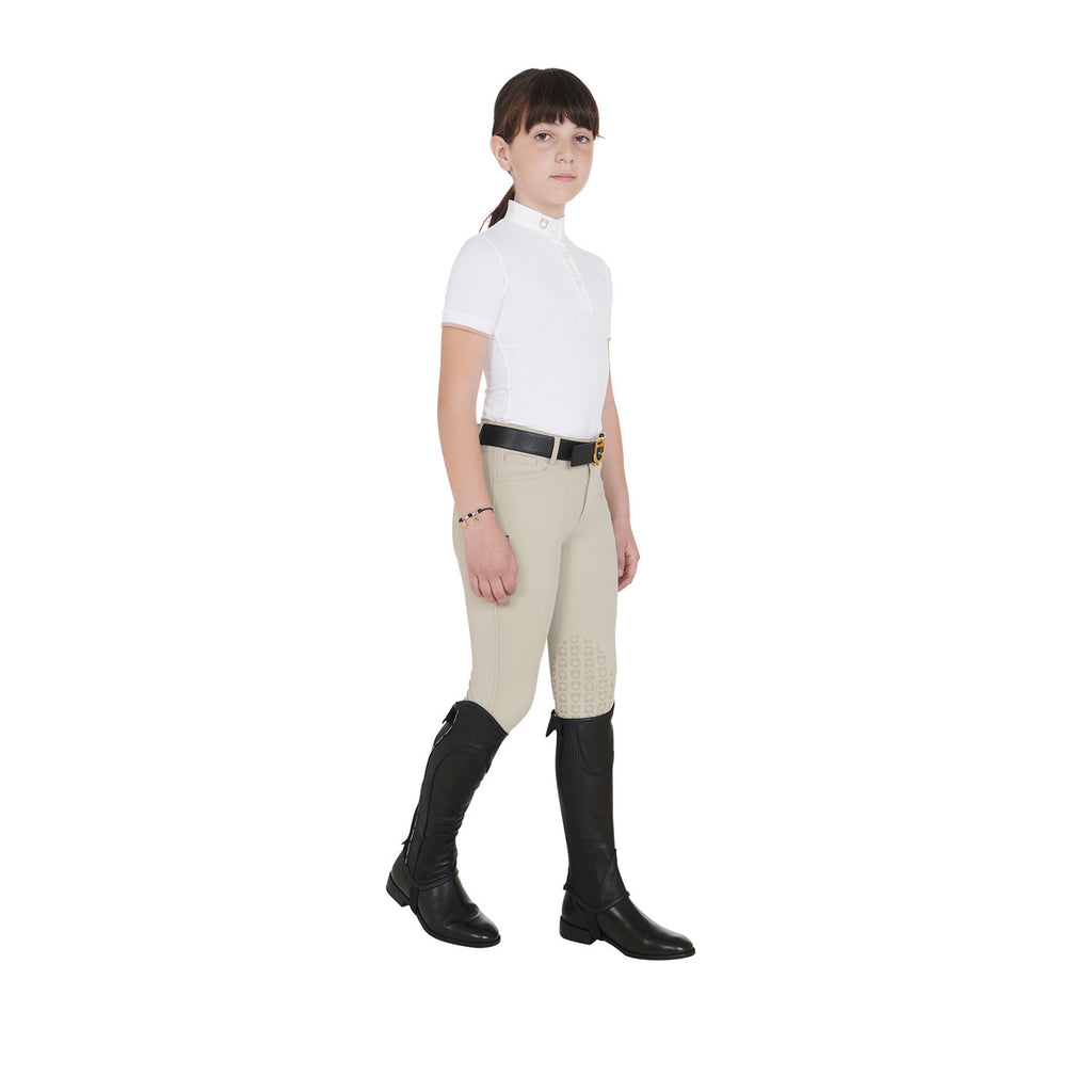 Kids' soft leather gaiters with elastic band