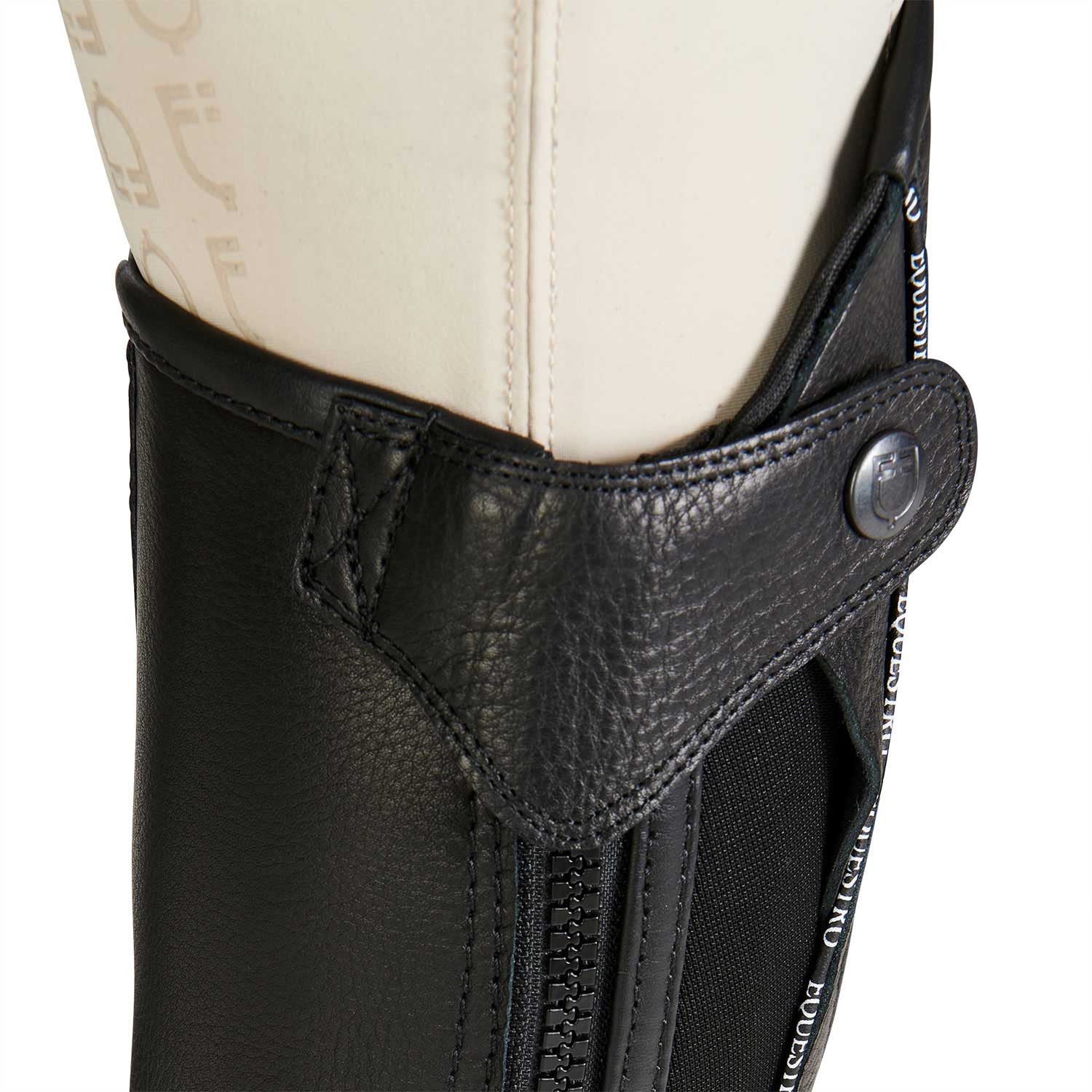 Kids' soft leather gaiters with elastic band