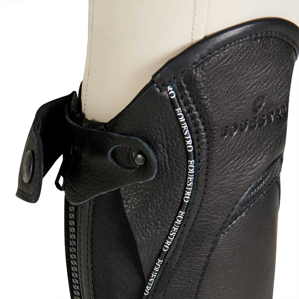 Kids' soft leather gaiters with elastic band