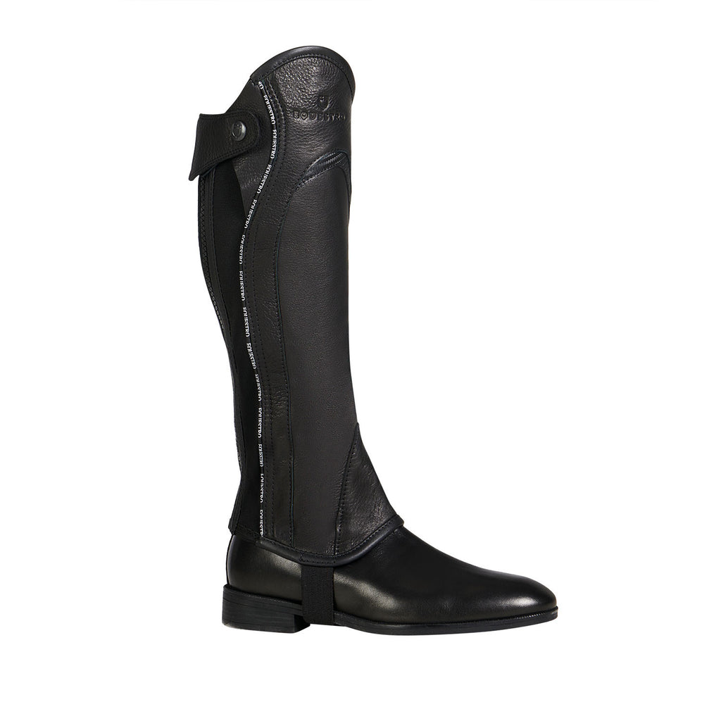 Unisex leather gaiters with contrasting profile