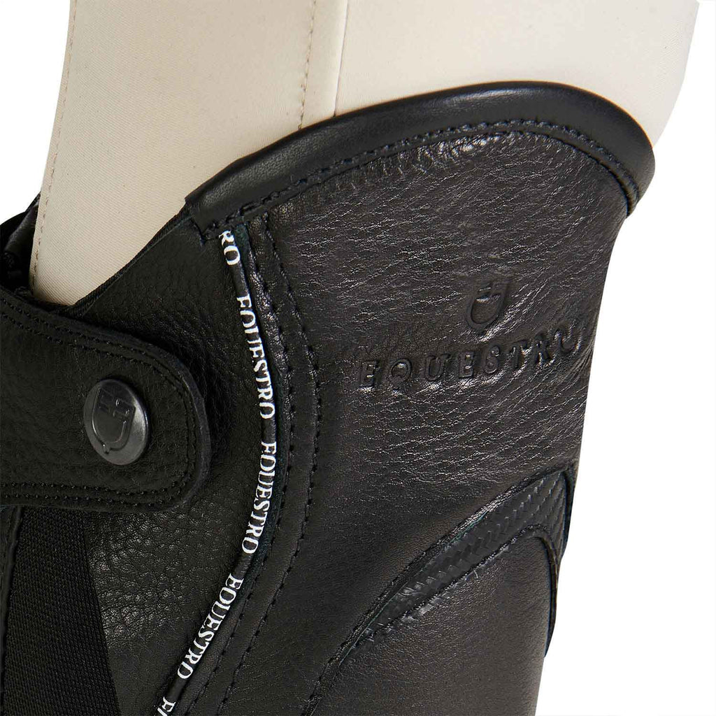 Unisex leather gaiters with contrasting profile