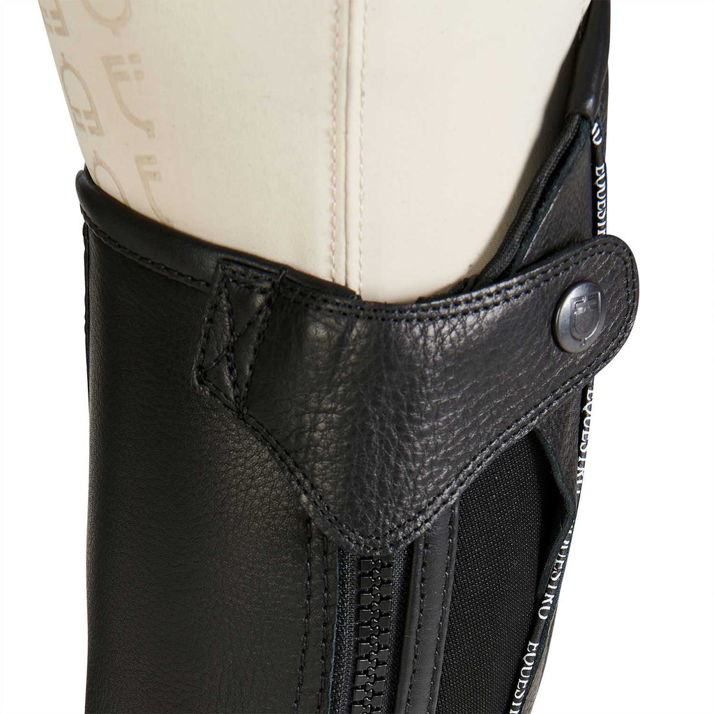 Unisex leather gaiters with contrasting profile