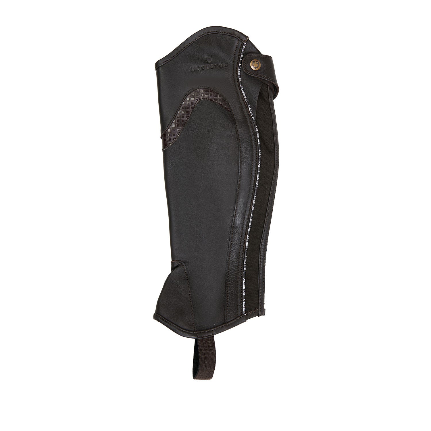 Equestro Unisex leather gaiters with contrasting profile