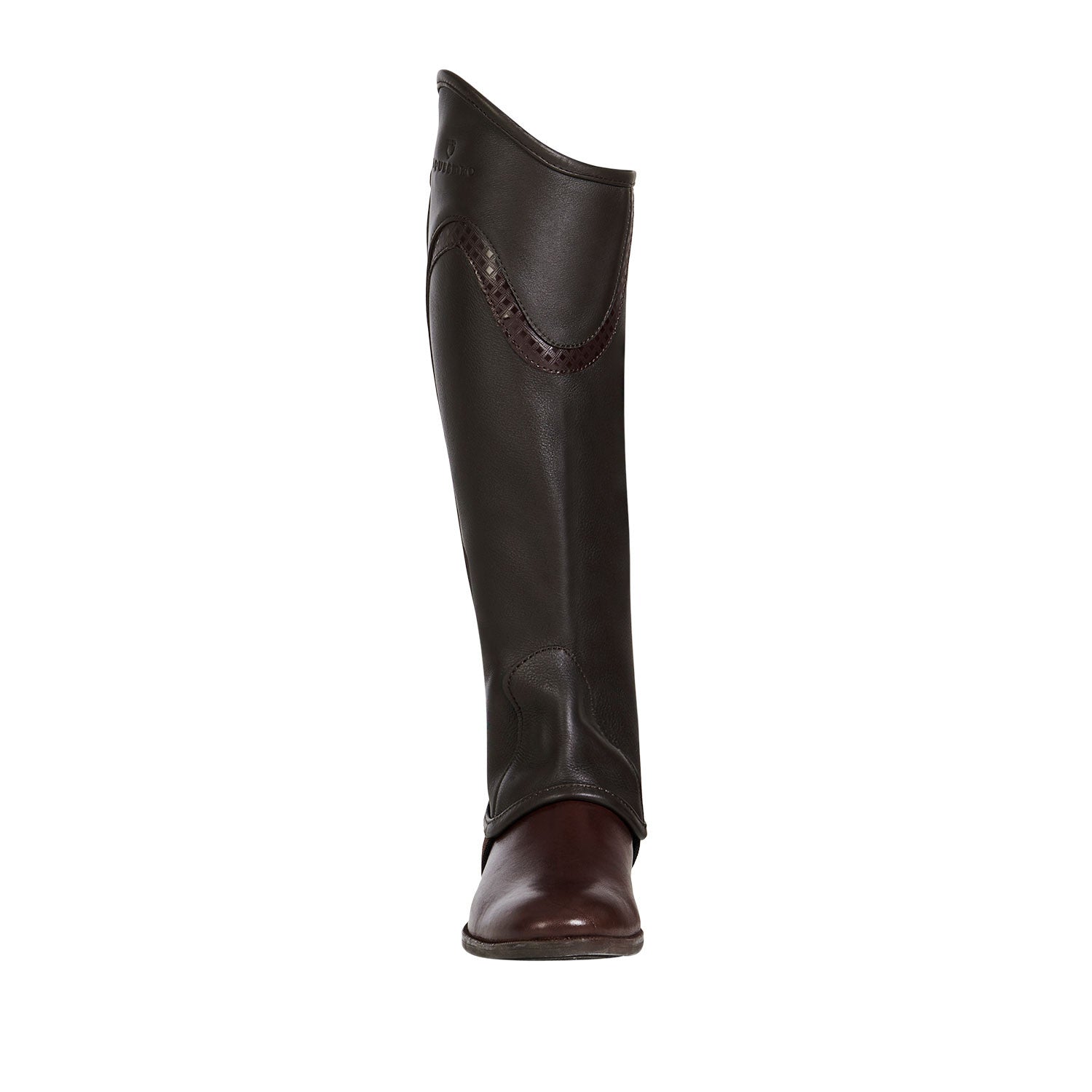 Unisex leather gaiters with contrasting profile