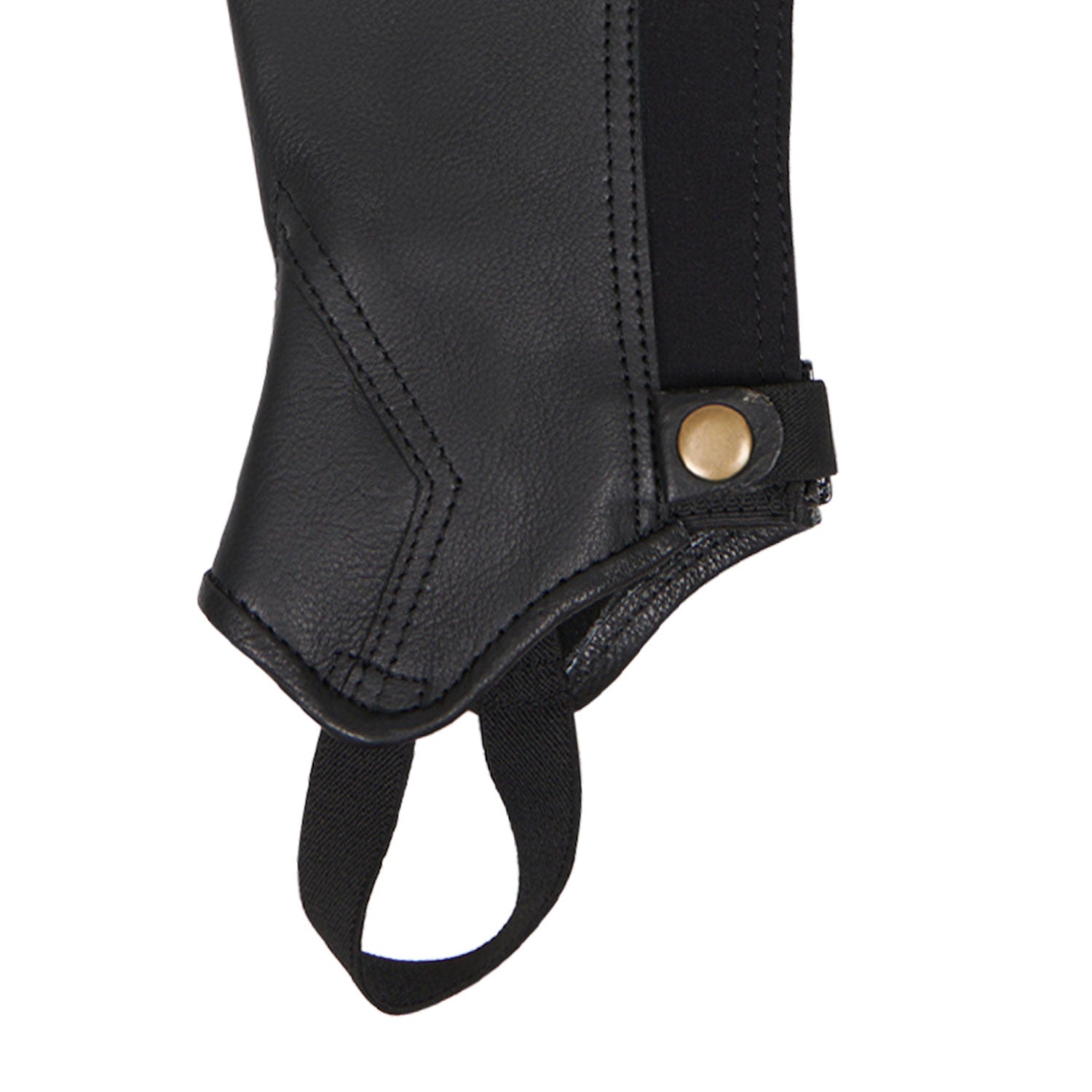 Unisex soft leather gaiters with rear zip
