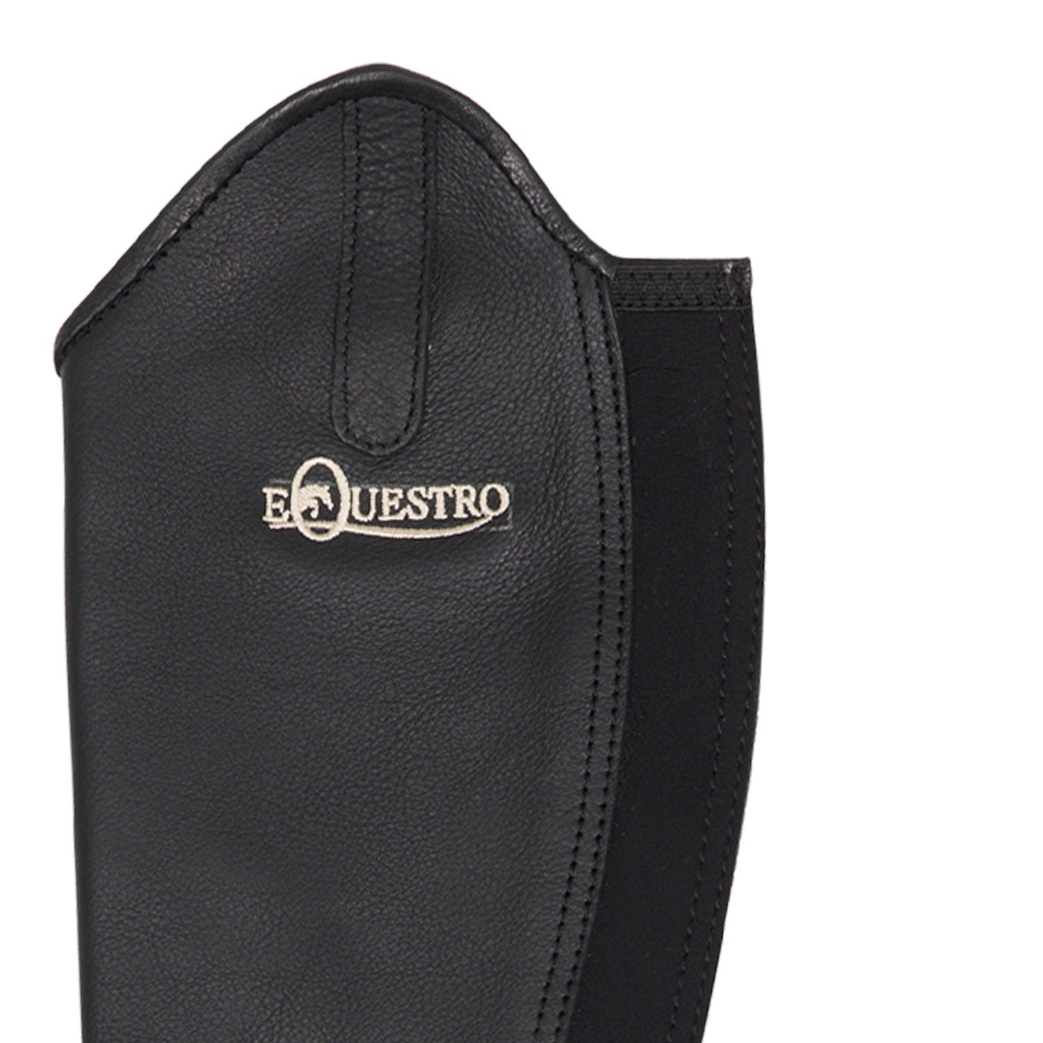 Unisex soft leather gaiters with rear zip