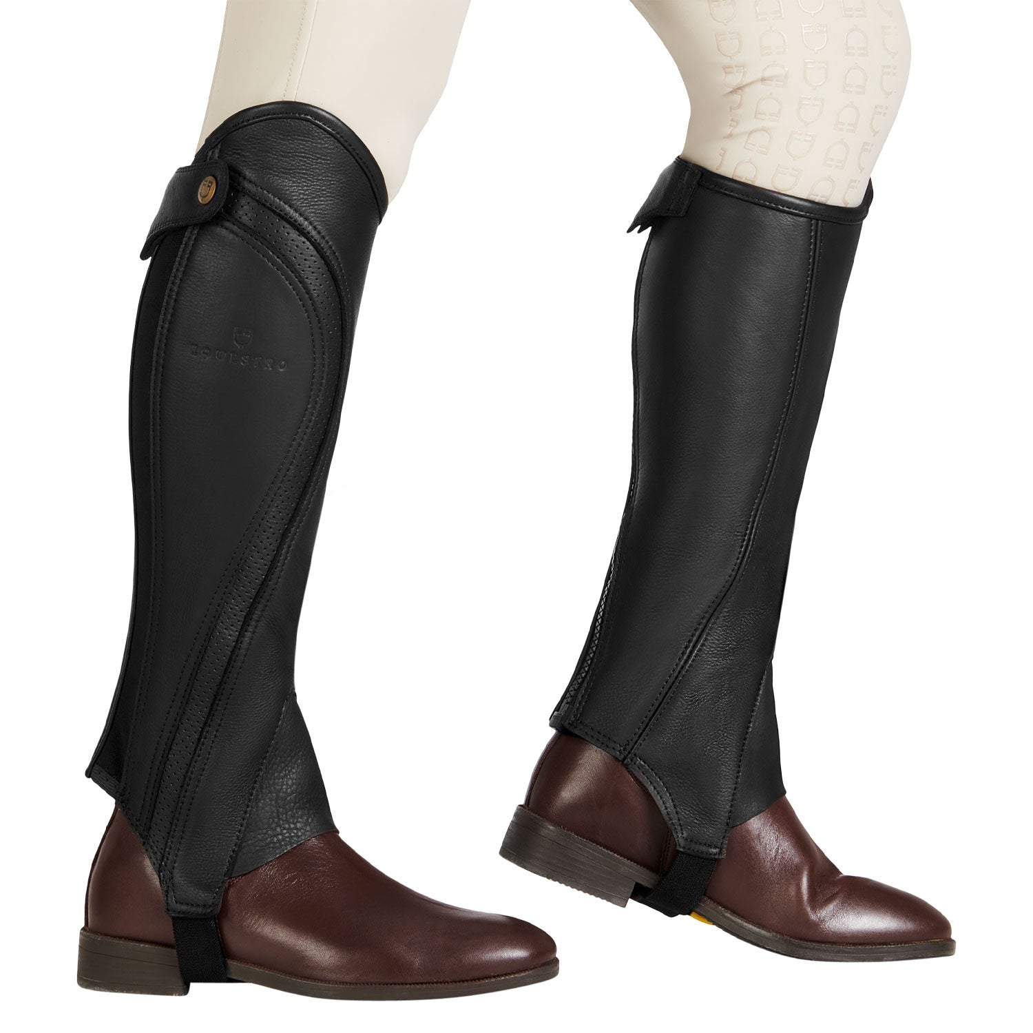 Unisex gaiters perforated leather maximum comfort