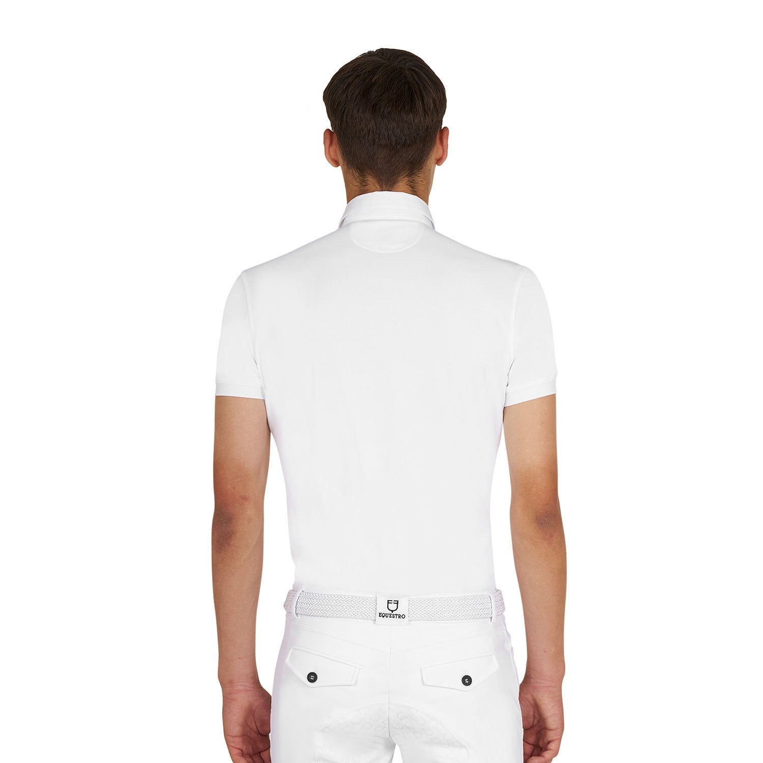 Men's competition polo shirt in breathable technical fabric