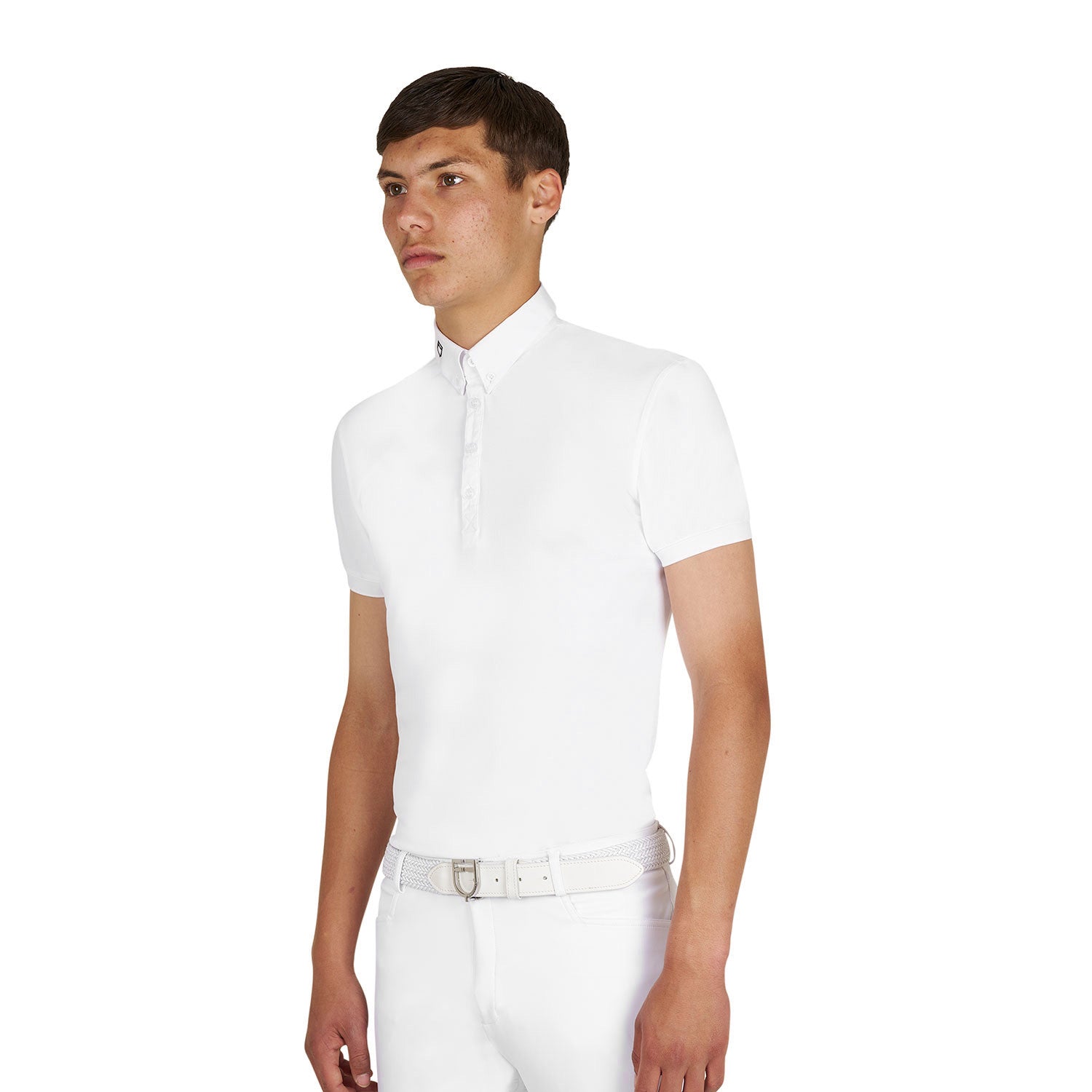 Men's competition polo shirt in breathable technical fabric