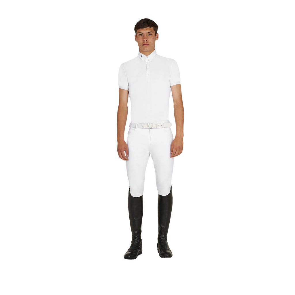 Men's competition polo shirt in breathable technical fabric