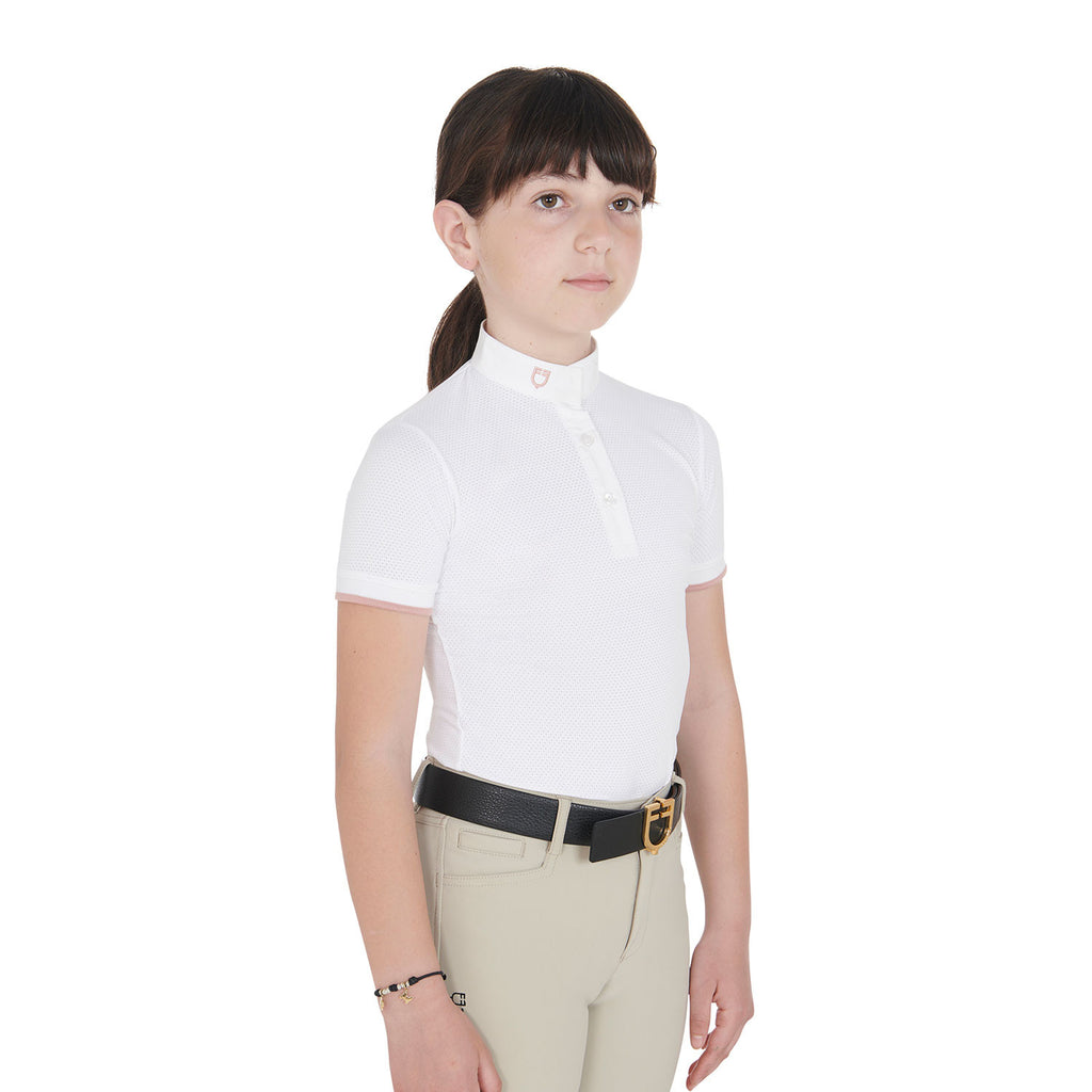 Girls' slim fit breathable competition polo shirt