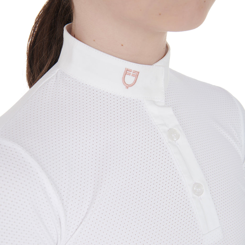 Girls' slim fit breathable competition polo shirt