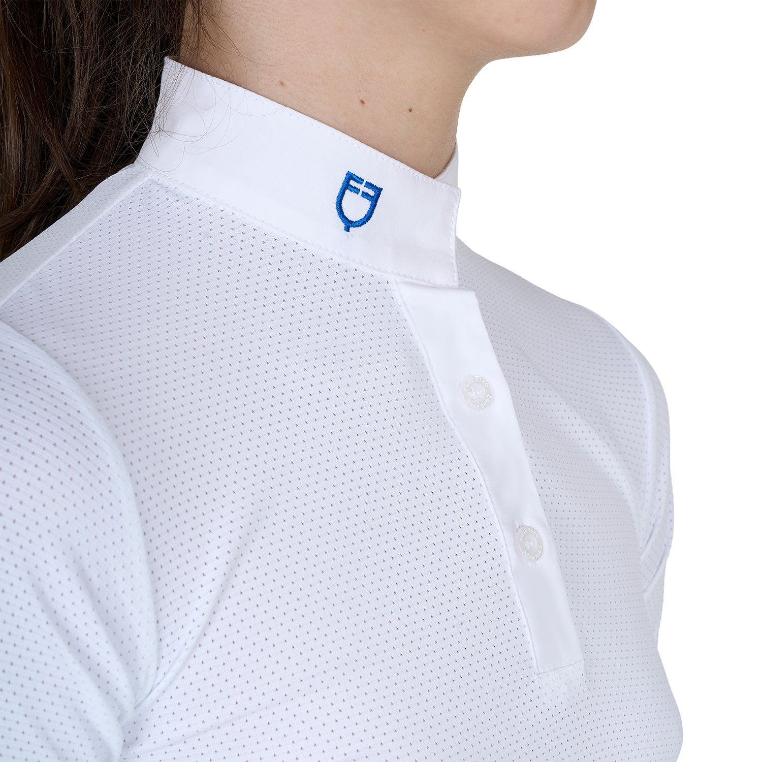 Girls' slim fit breathable competition polo shirt