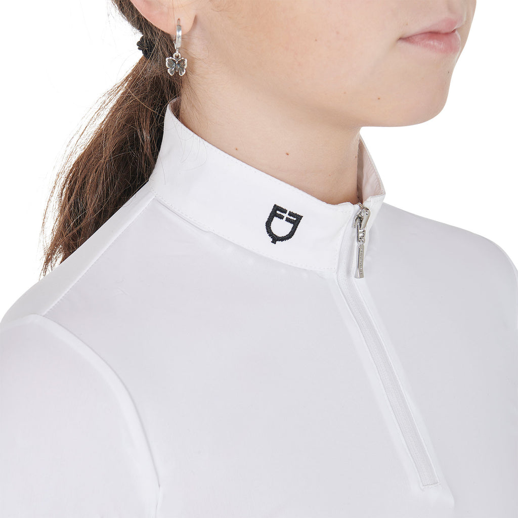 Girls' slim fit anti-UV competition polo shirt