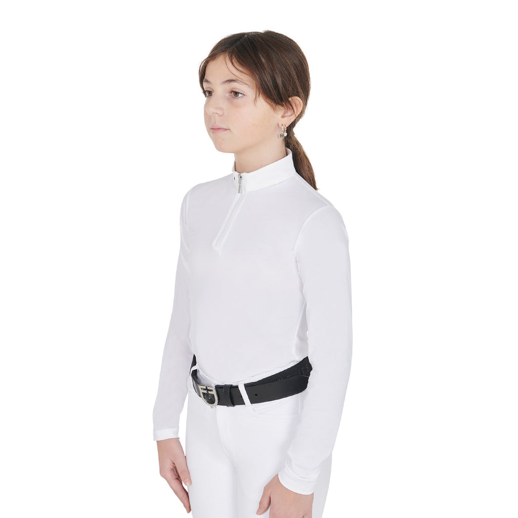 Girls' slim fit anti-UV competition polo shirt
