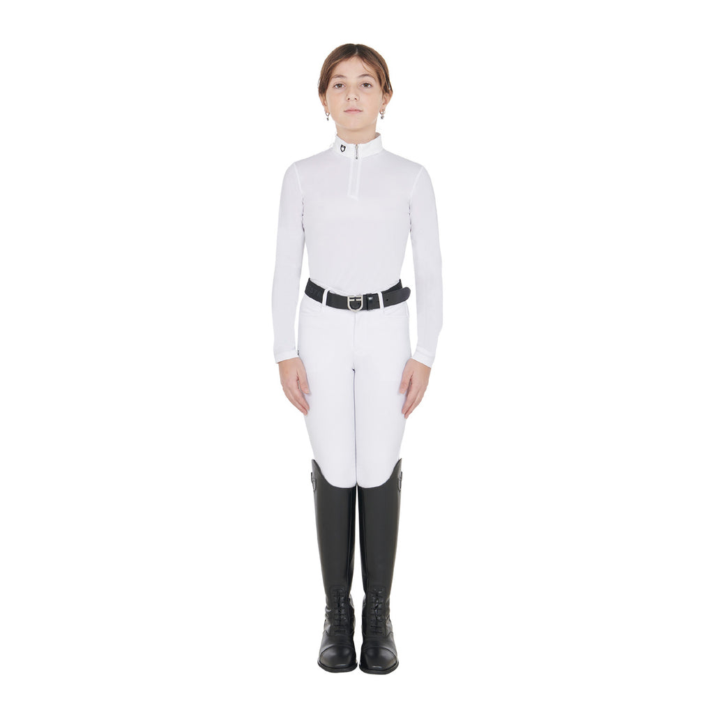 Girls' slim fit anti-UV competition polo shirt