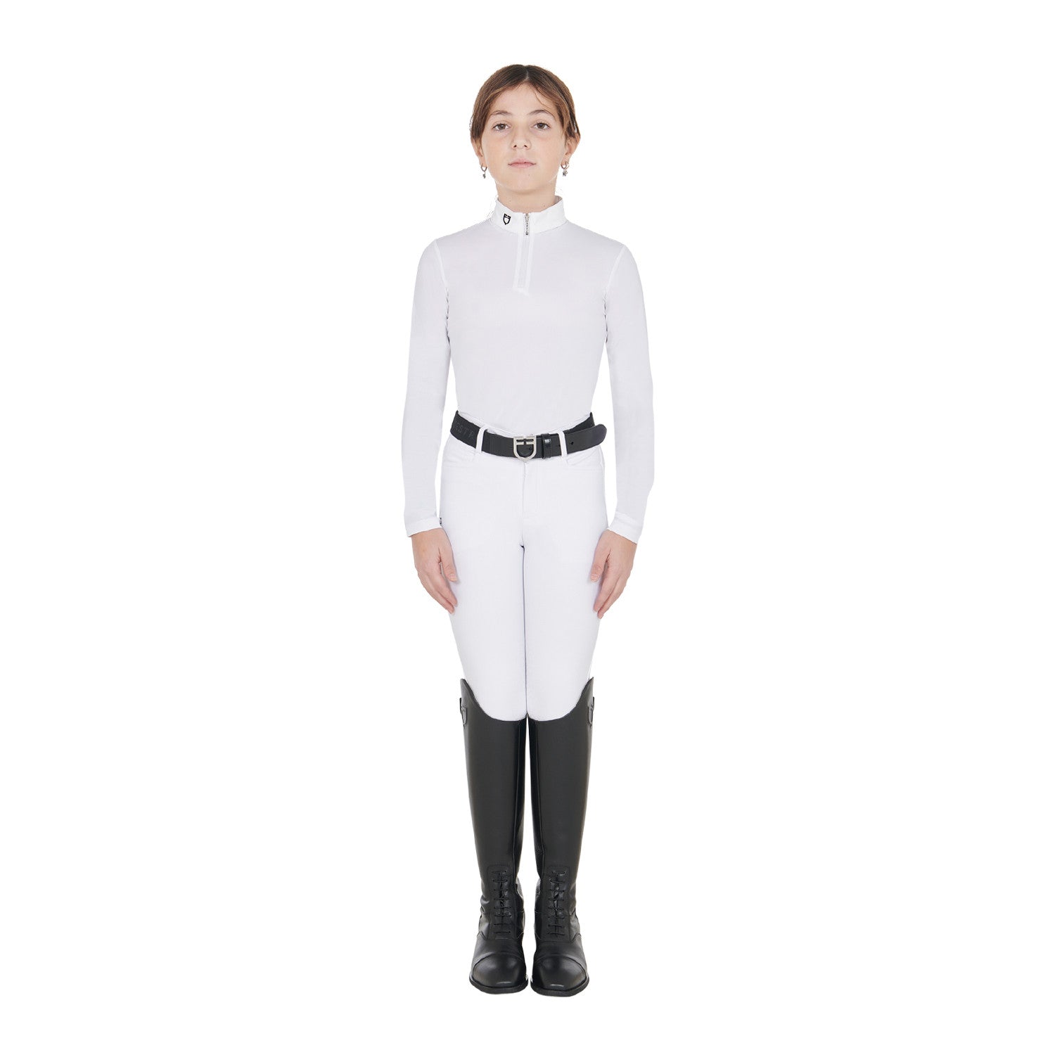 Girls' slim fit anti-UV competition polo shirt