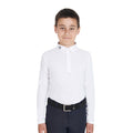 Boy's slim fit competition polo shirt with three buttons