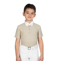 Boys' slim fit competition polo shirt with four buttons