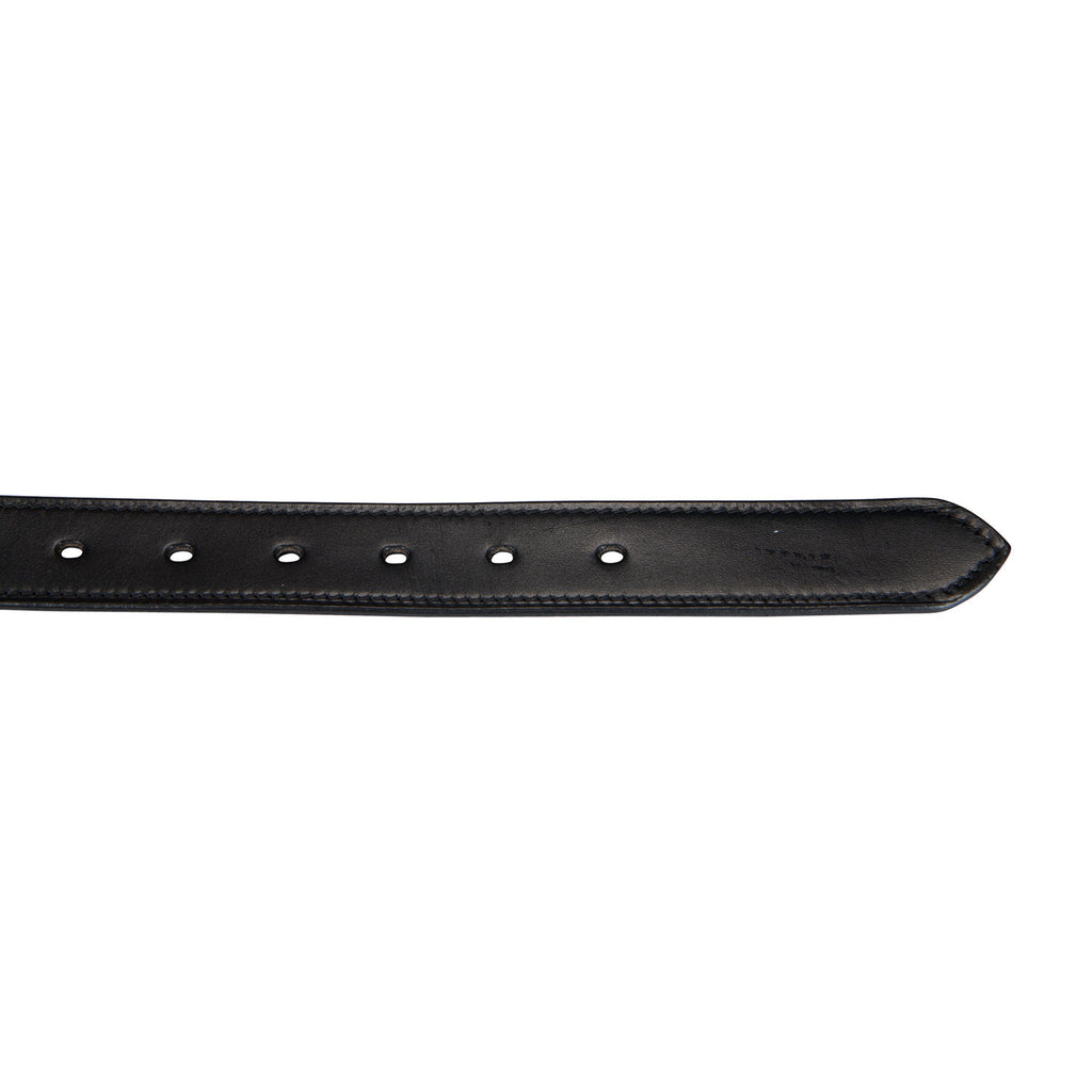 Leather belt with snaffle bits and rhinestones