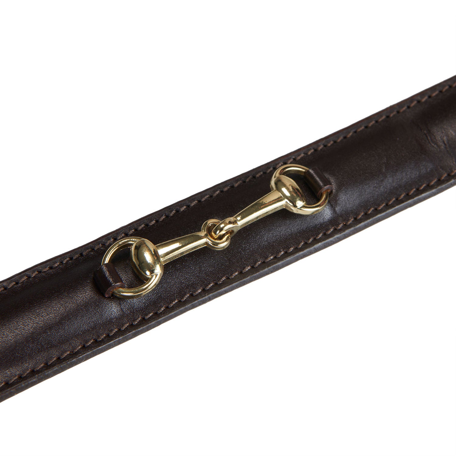 Leather belt with snaffle bits