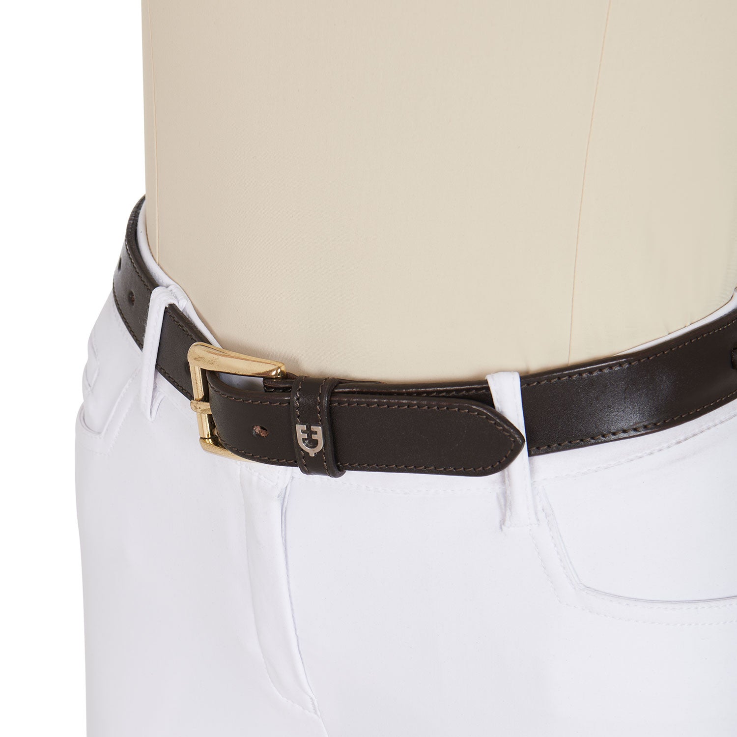 Leather belt with snaffle bits