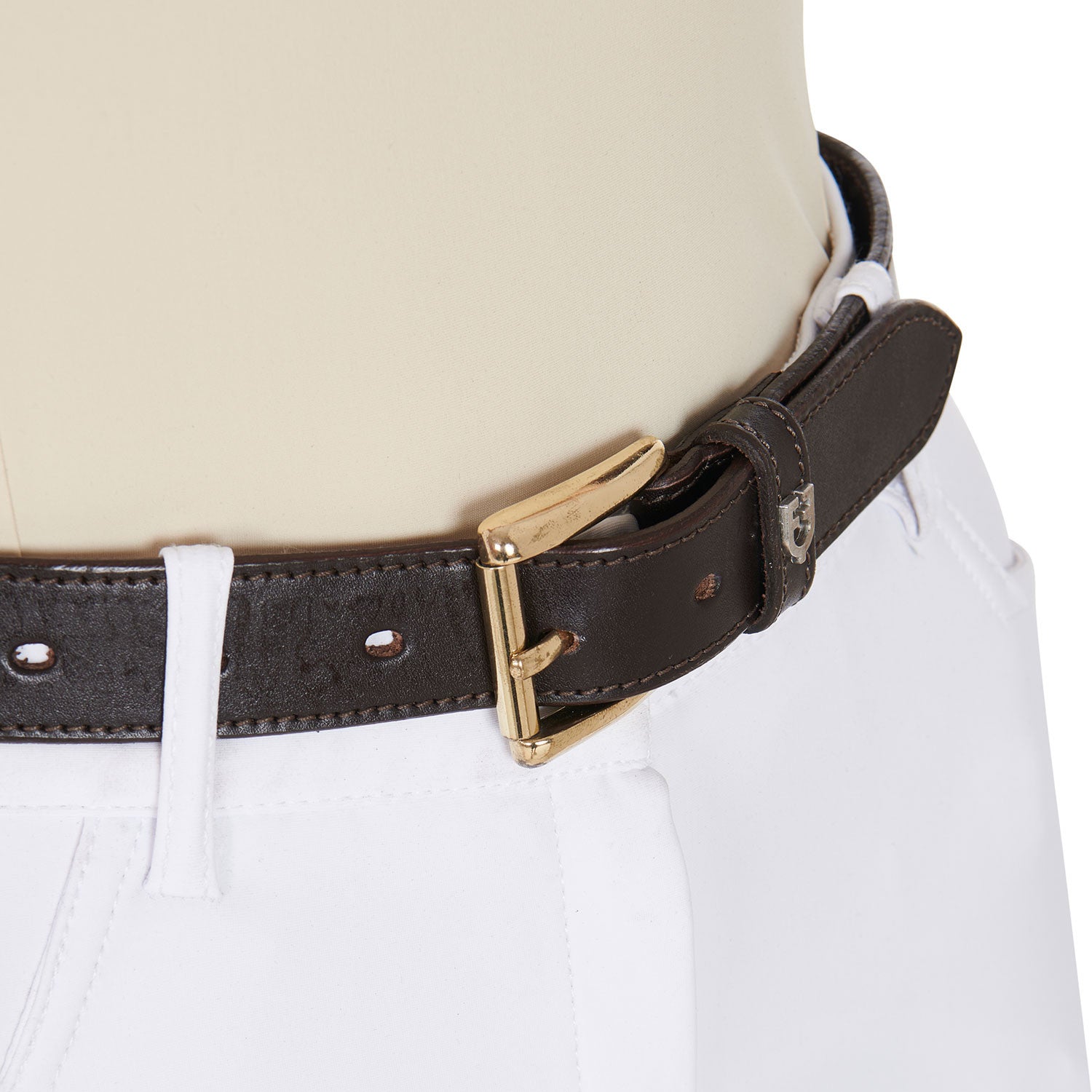 Leather belt with snaffle bits