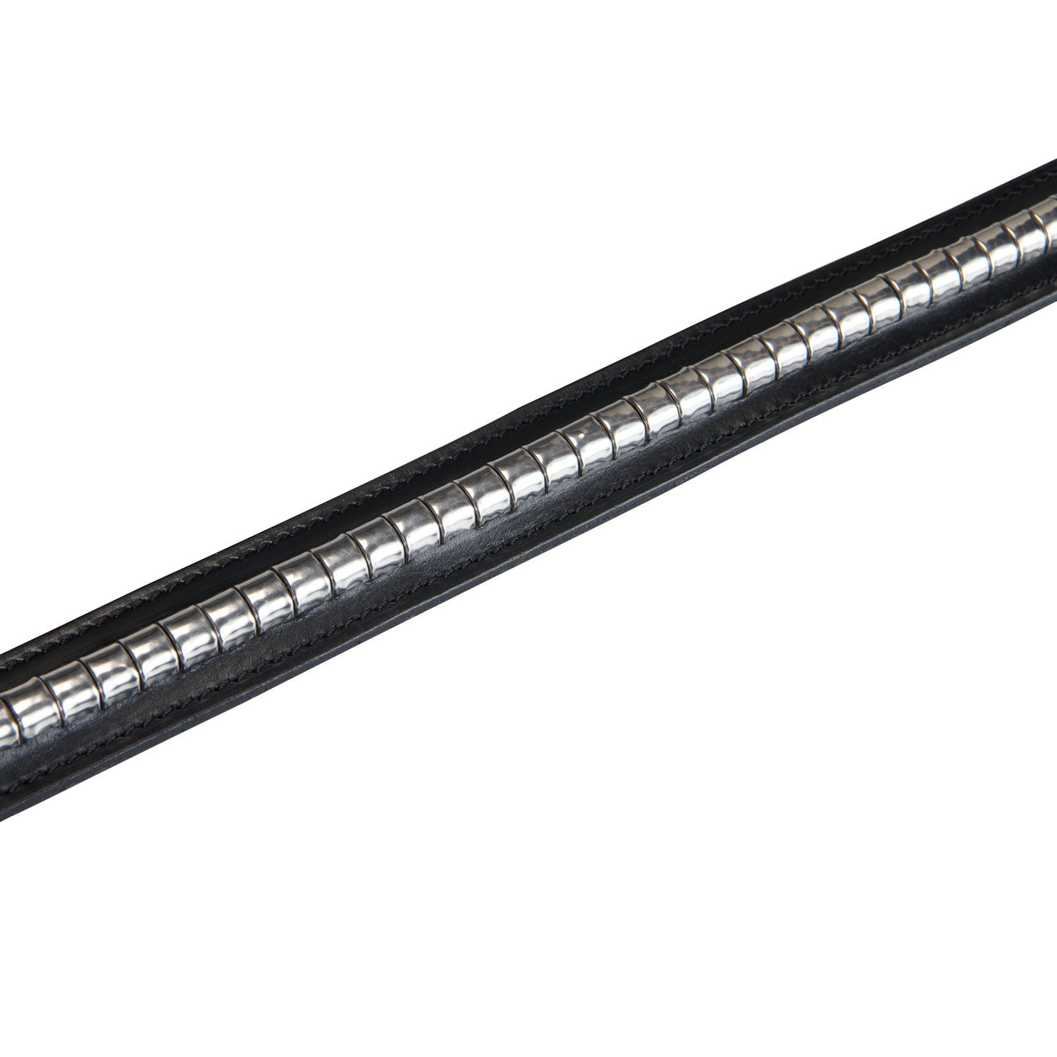 Leather belt with silver clincher