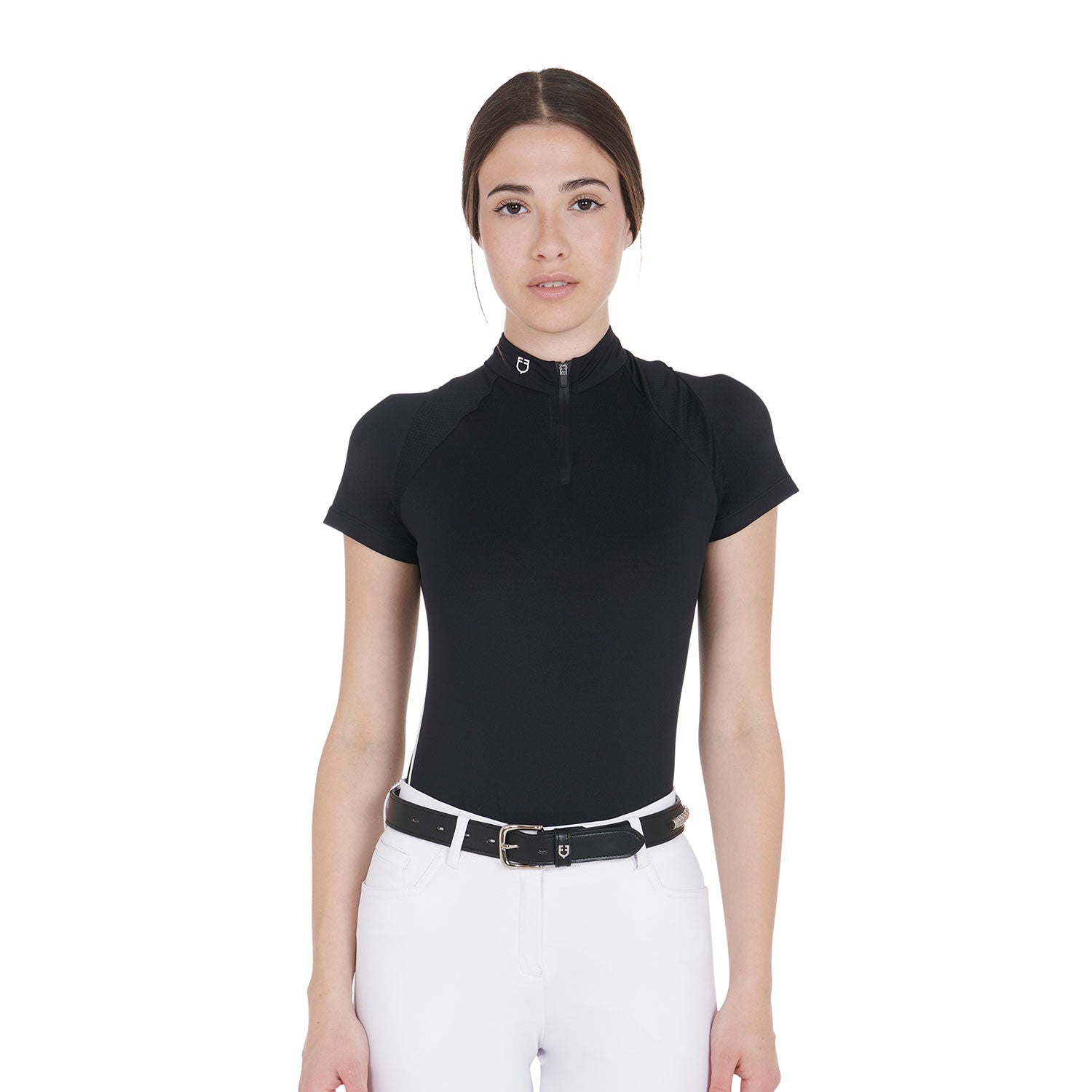 Leather belt with silver clincher