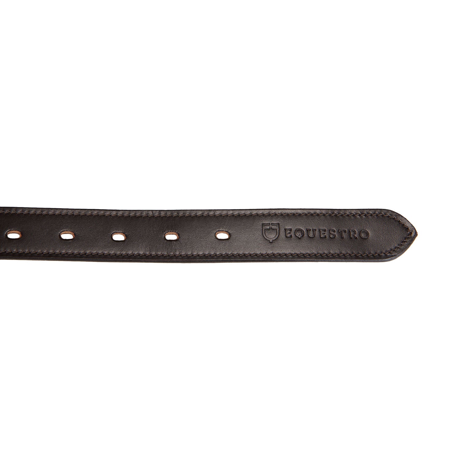 Leather belt with silver clincher