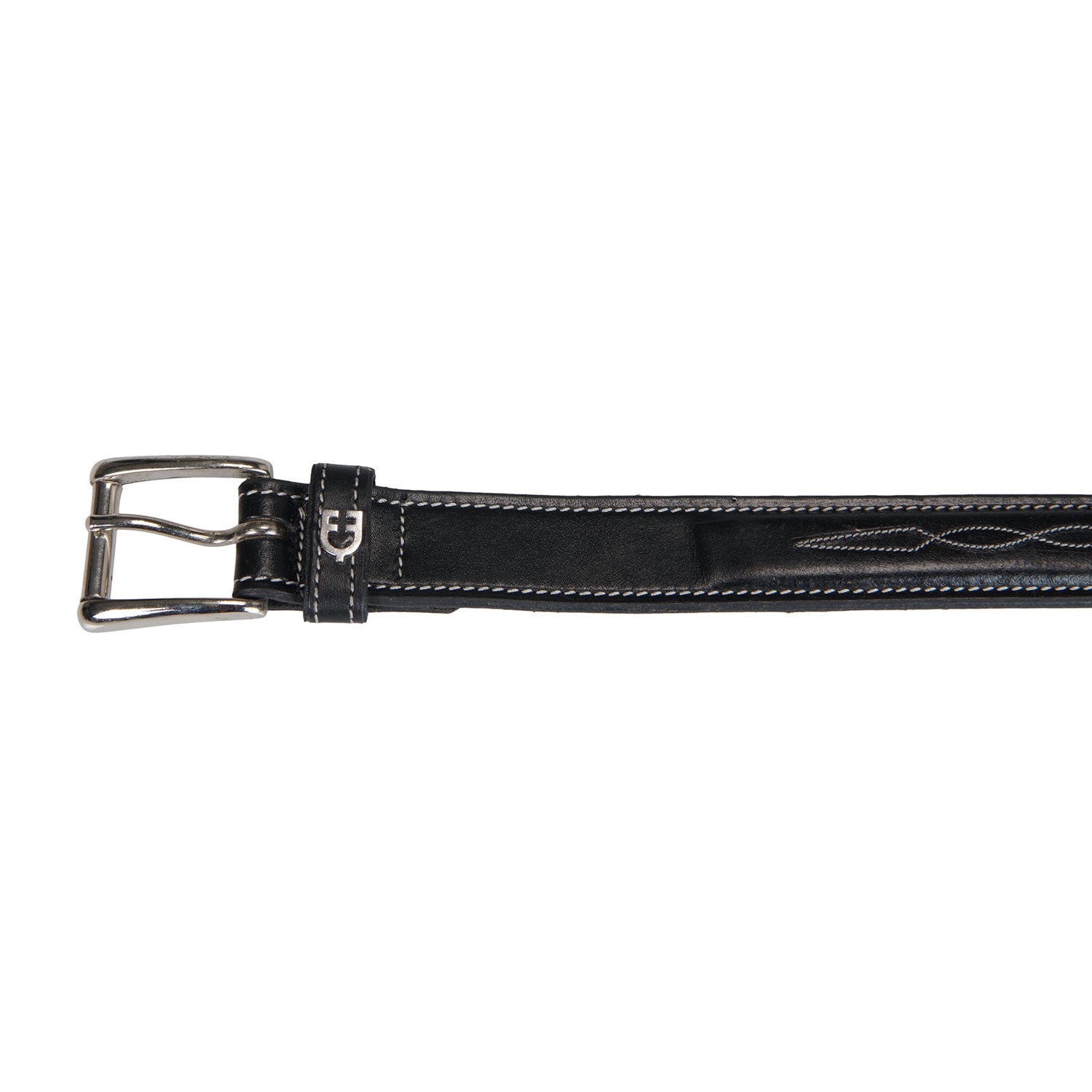 Leather belt with handcrafted embroidery