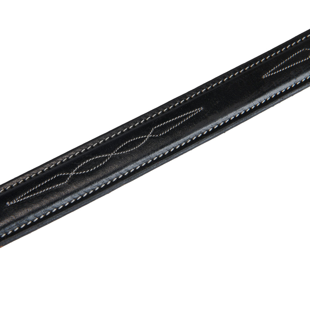 Leather belt with handcrafted embroidery