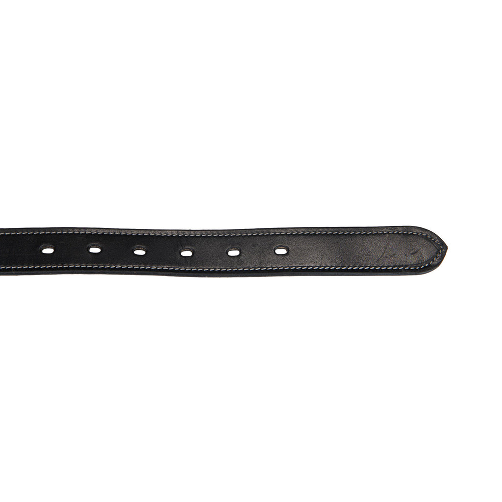 Leather belt with handcrafted embroidery