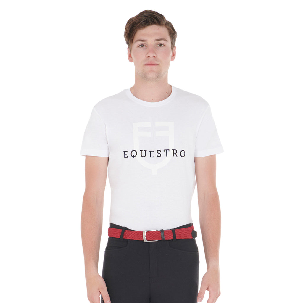 Elasticized belt crossed pattern