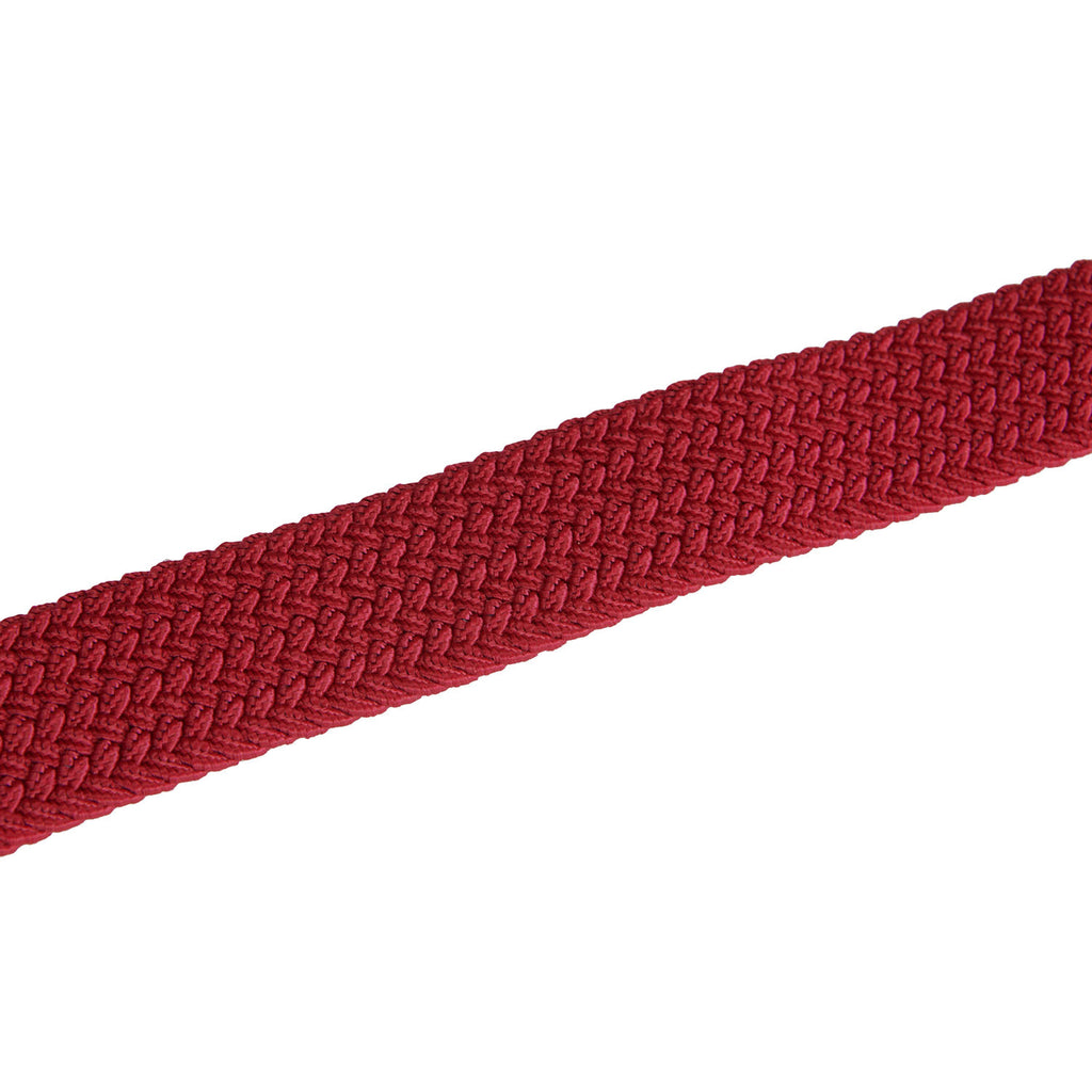 Elasticized kids belt crossed pattern