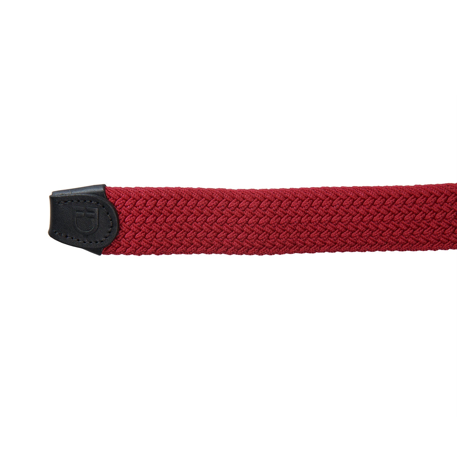 Elasticized kids belt crossed pattern