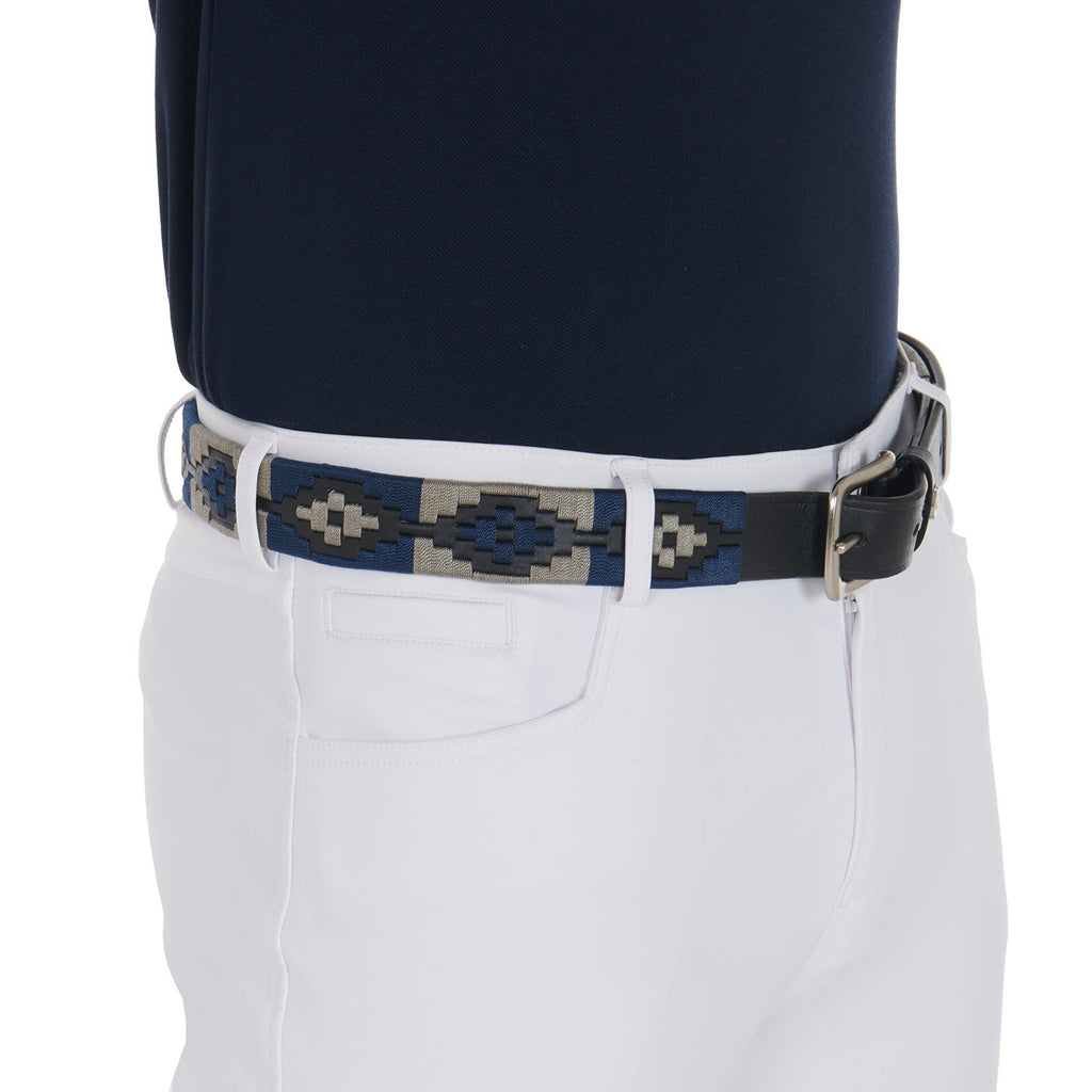 Leather belt with southwest patterm