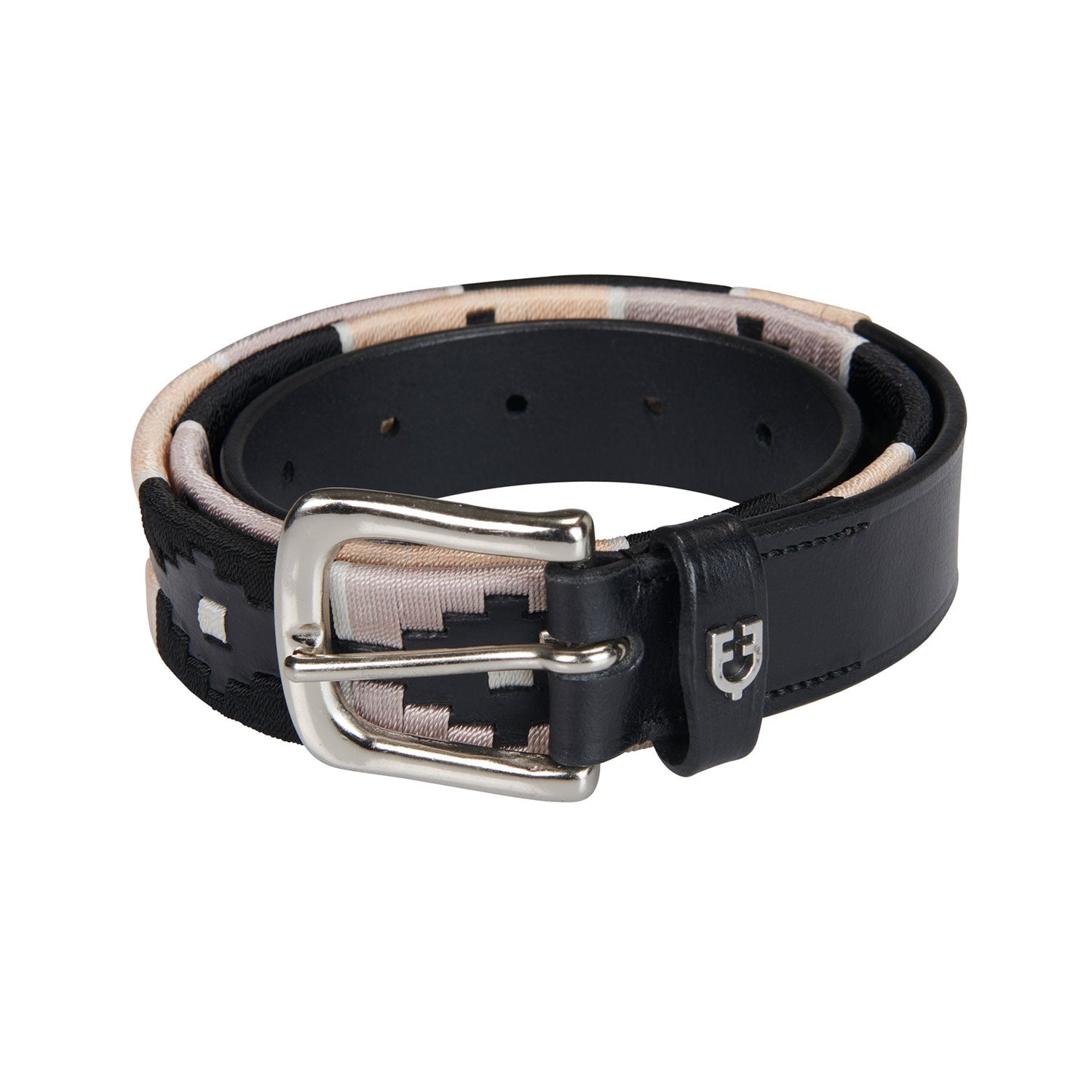 Equestro Leather belt with southwest patterm