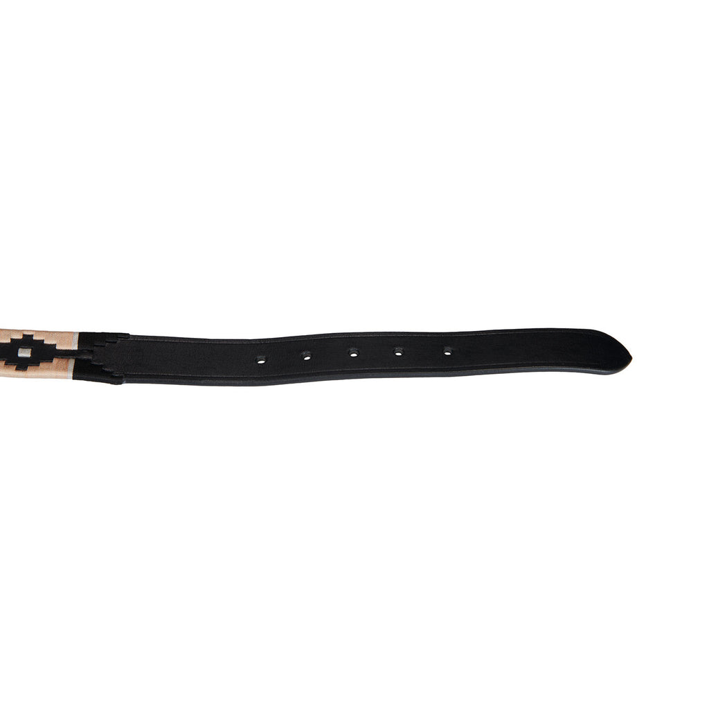 Leather belt with southwest patterm