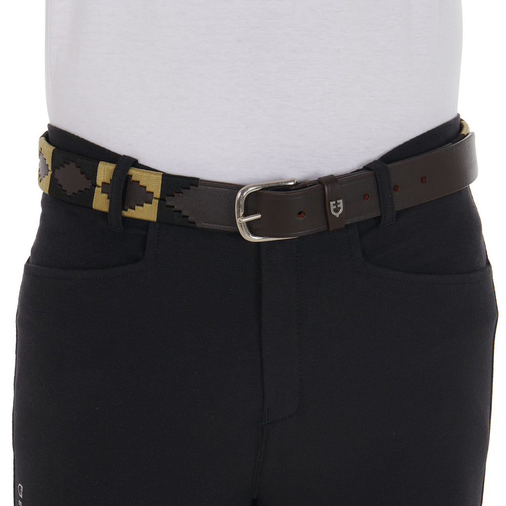 Leather belt with southwest patterm