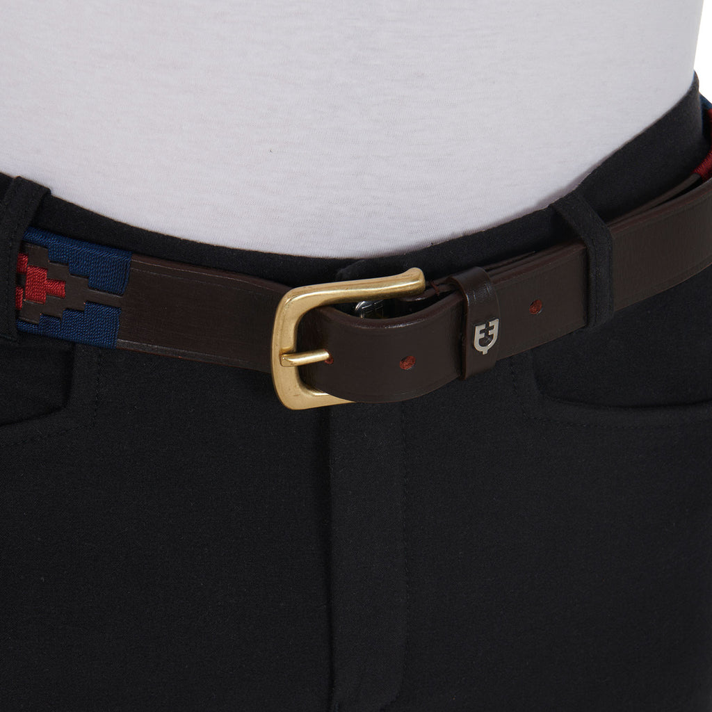 Leather belt with southwest patterm